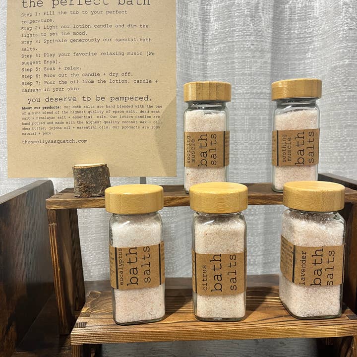 Bath Salt Set for wholesale by The Smelly Sasquatch