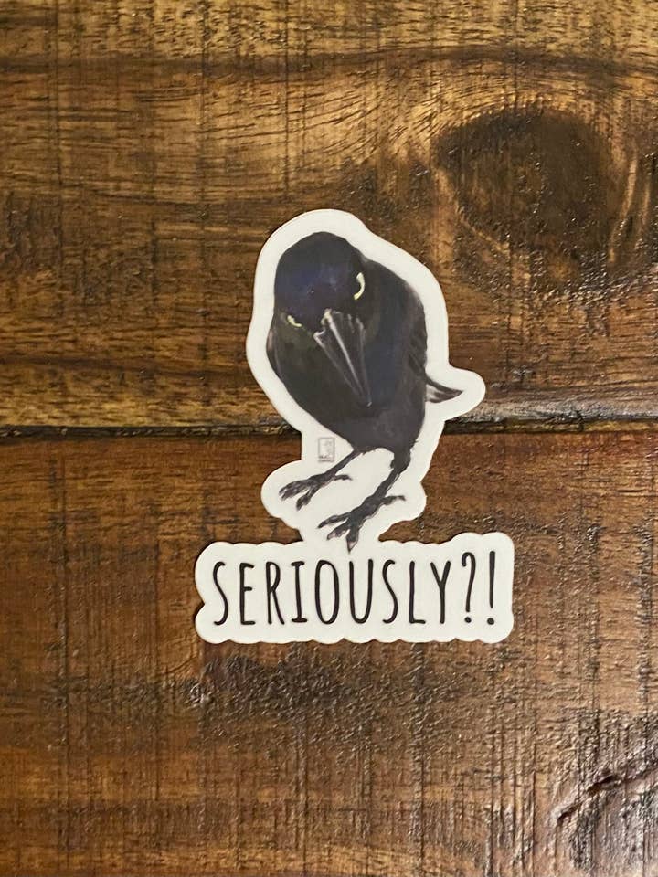 Seriously Crow Premium vinylsticker voor wholesale door Seriously Crow Drawing Company