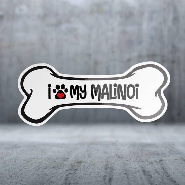 Ik hou van mijn Malinois - Sticker voor wholesale door Two Feet Treats
