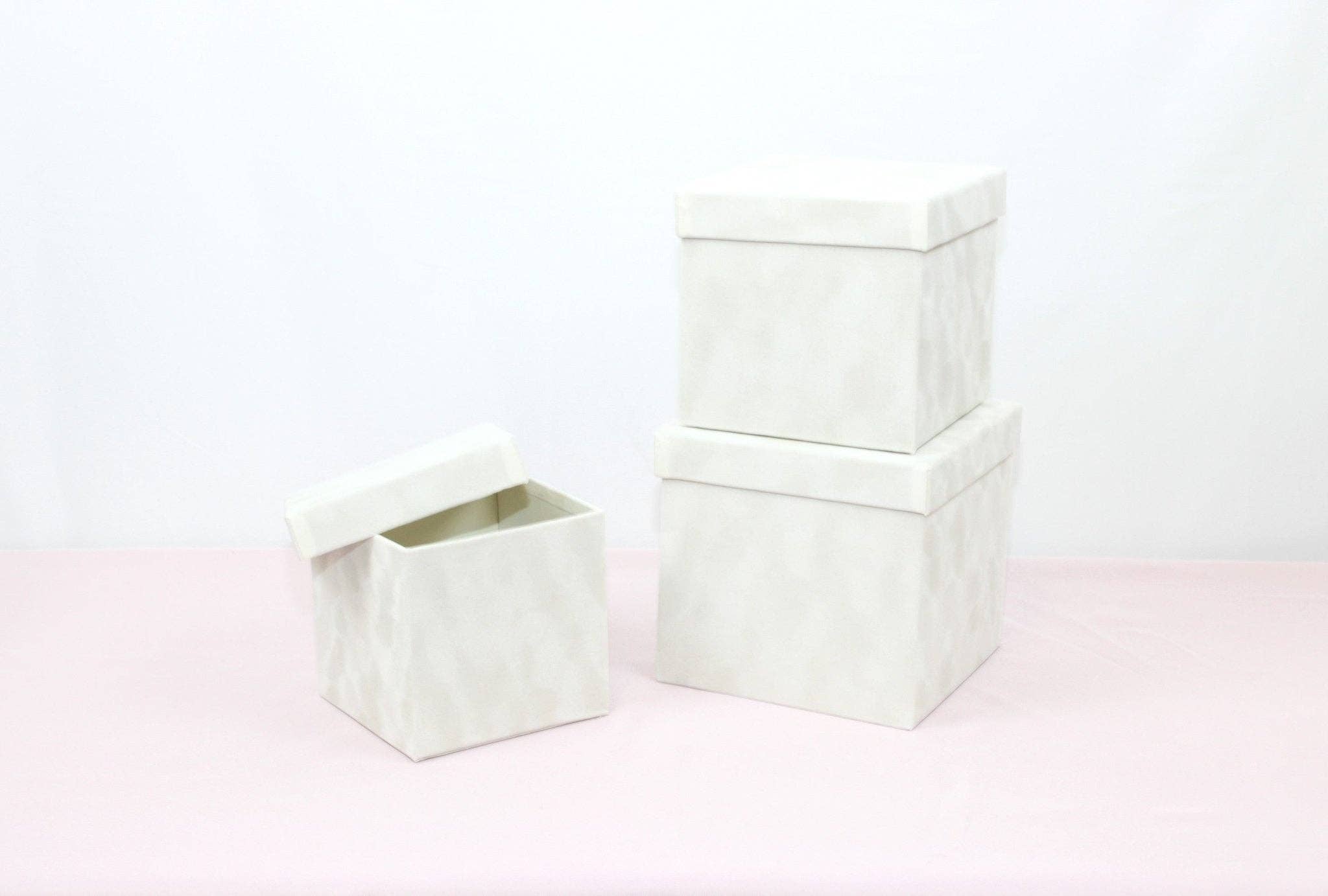Elegant Design Supply - Wholesale Decorative Box - Velvet Cube Square Flower Hat Box with Lid8