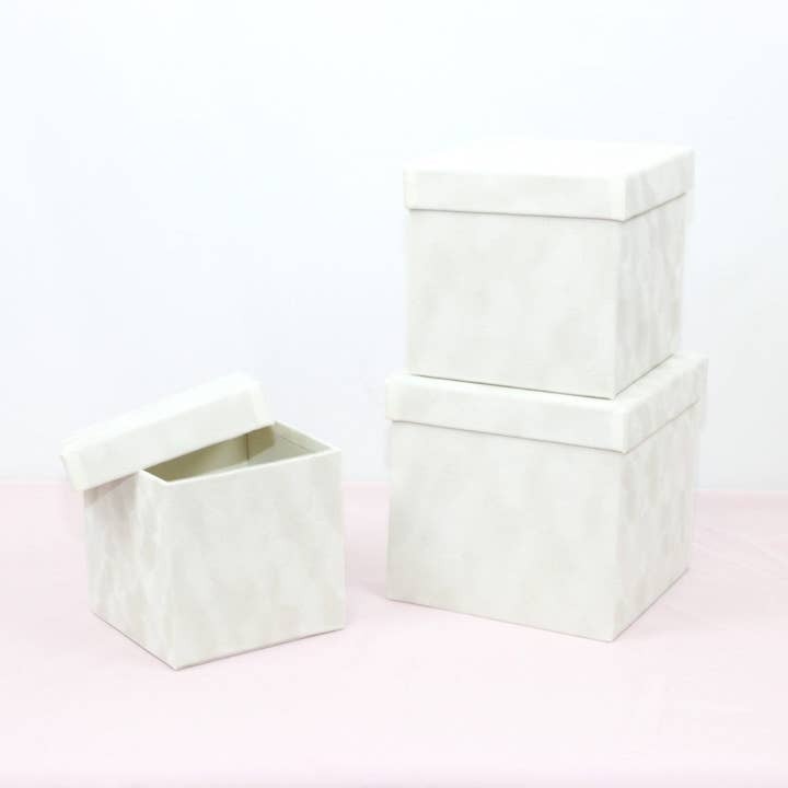 Elegant Design Supply - Wholesale Decorative Box - Velvet Cube Square Flower Hat Box with Lid8