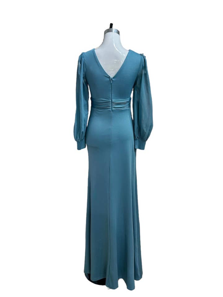 Les Voiliers - Venta al por mayor Vestido de fiesta - Mujer - Vestido ajustado azul pato de manga larga