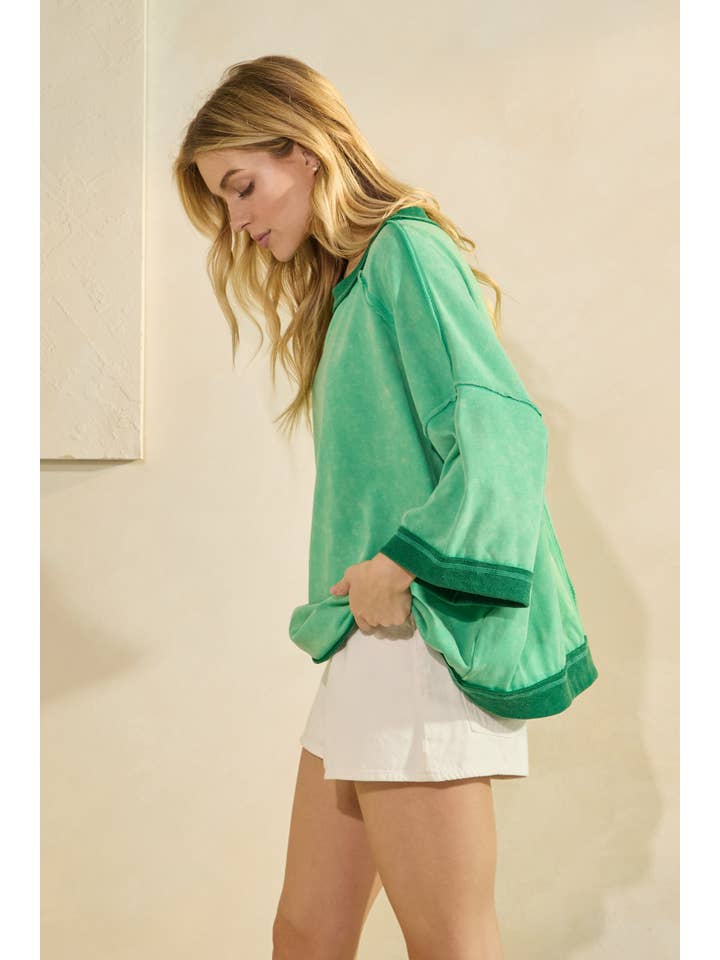 Sewn and Seen - Wholesale Top - Maternity - Mineral-Washed Oversized French Terry Top4