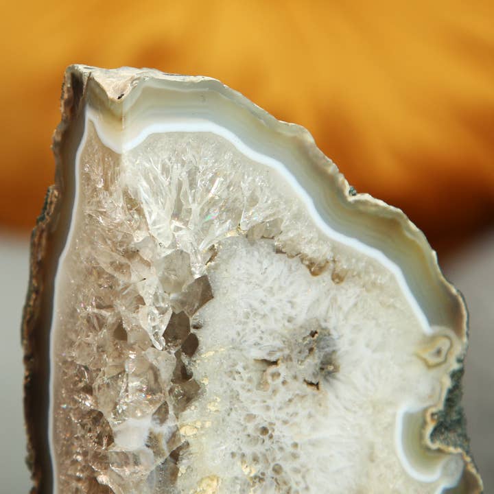 Curated Studio - Wholesale Bookend - Crystal Geode Bookends Natural Gemstone Fossil3