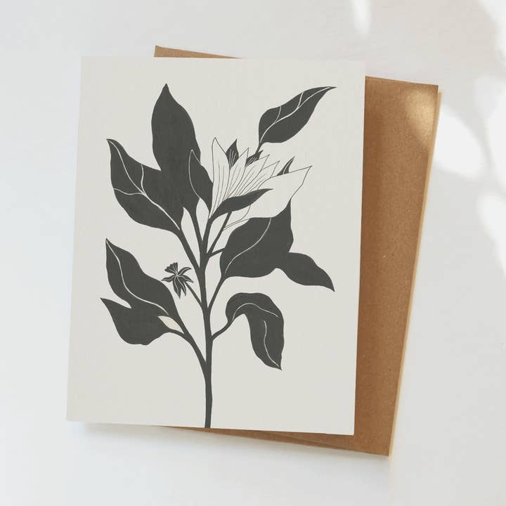 Roadside Attraction Greeting Card - Graphic floral design for wholesale by Elana Gabrielle