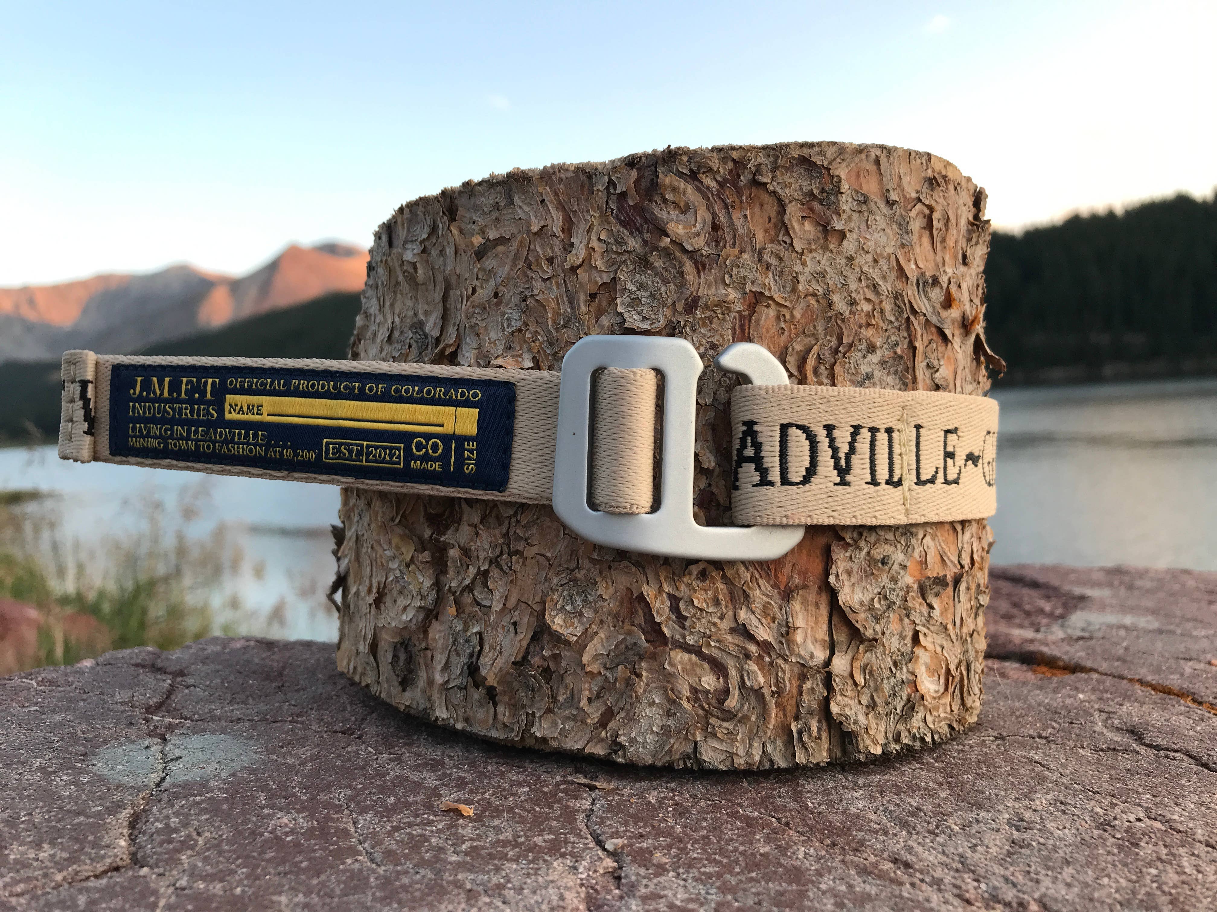 JMFT Industries - Wholesale Belt - Unisex - Hiker Belt / We ❤️ Leadville ~ Great Living @ 10,200'2
