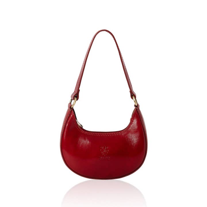 MONTTE DI JINNE - Wholesale Shoulder Bag - Women's - Italian Genuine Leather Vegetable-Tanned Crescent Bag-Small