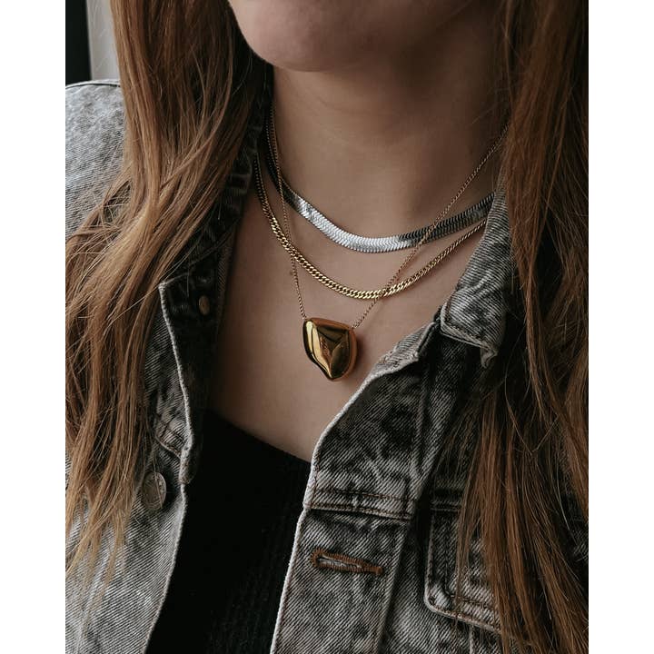 BELJOY - Wholesale Link & Chain Necklace - Della Cable Snake Everyday Chain Necklace2