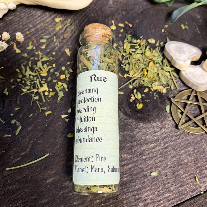 of Forest and Fae - Wholesale Meditation Supplies - Rue Herb Bottle • Witchcraft herbs for spells & rituals1