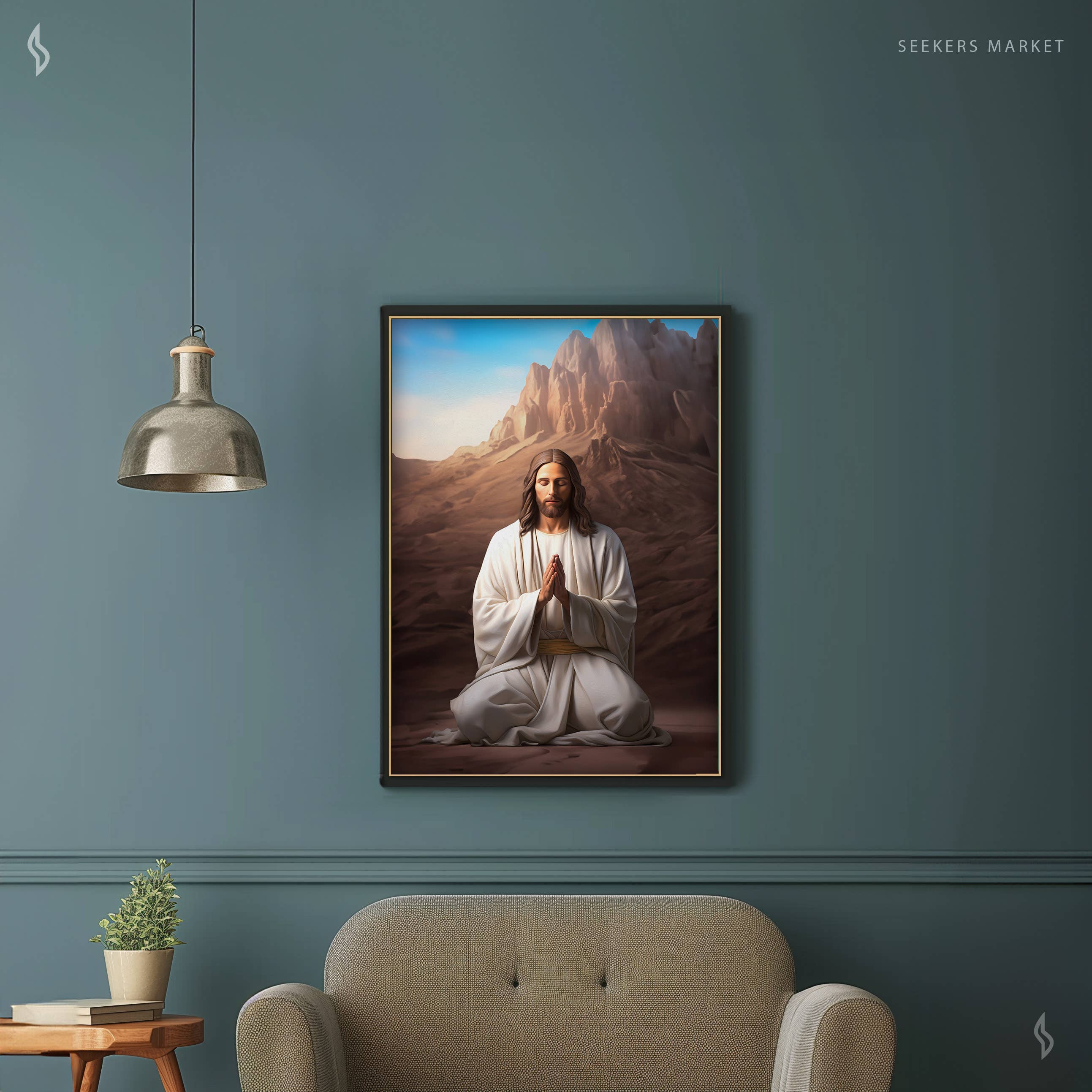 Spiritual Art Supply - Wholesale Art Print - Jesus Prayer Art Print, P-RCJ28 Poster All Sizes4