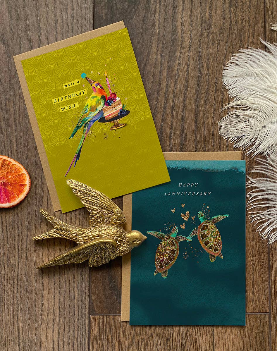 Stephanie Davies - Venta al por mayor Tarjetas de aniversario - Feliz aniversario, tortugas.2