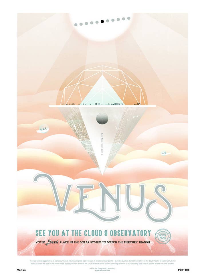 Venus Nasa Rymdutforskning 30x40cm Konstaffisch Tryck för wholesale av On The Wall Art Ltd