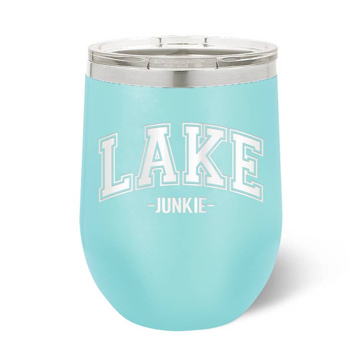 Lake Junkie Teal Tumbler for wholesale by Viv&Lou