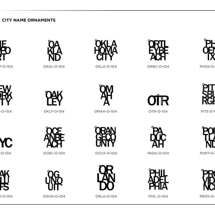 Grainwell - Wholesale Ornament - City Name Ornament7