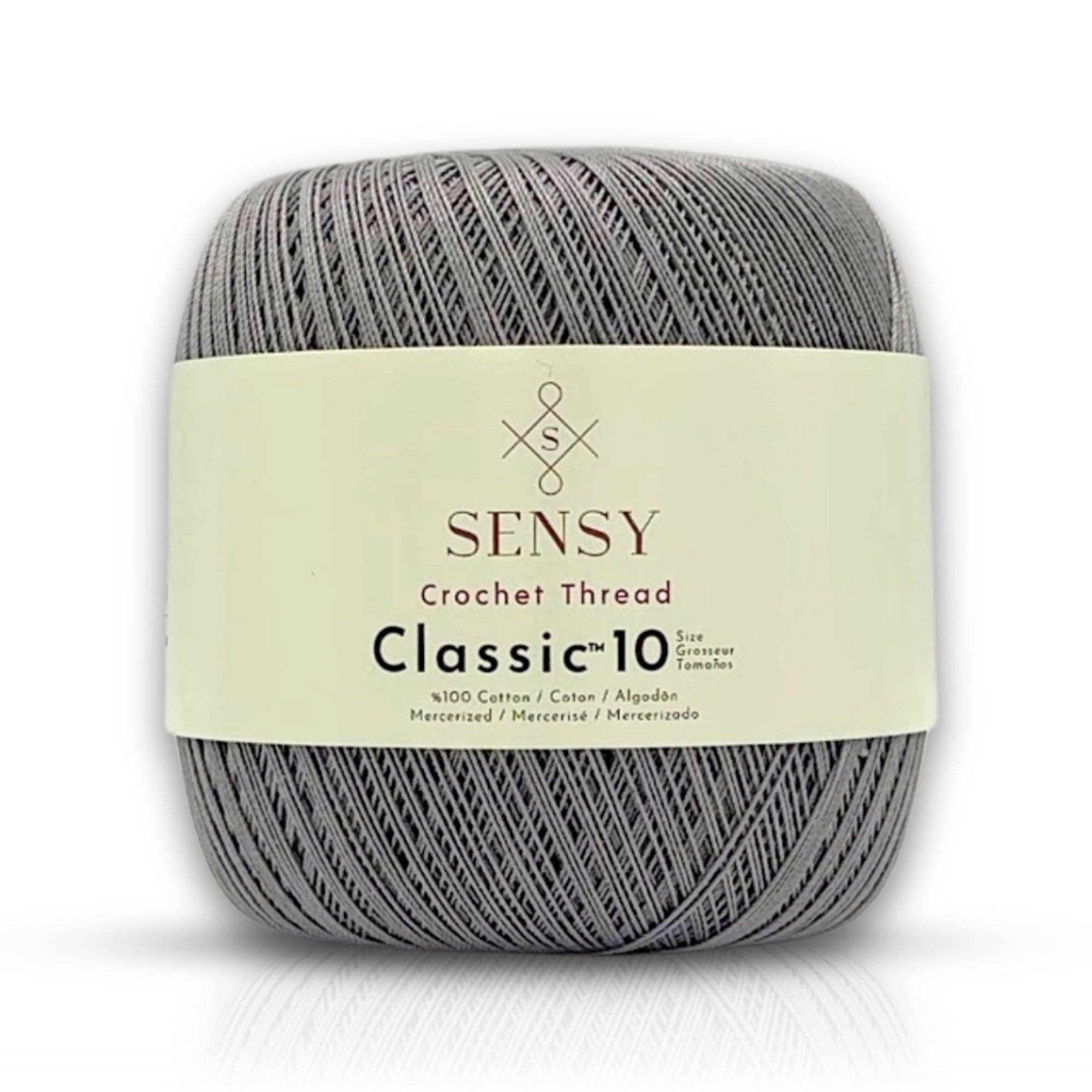Sensy - Wholesale Yarn - Sensy Crochet Thread Classic Size 10, 100% Mercerized Giza Cotton, 617 Yards, Gauge 0 Lace10