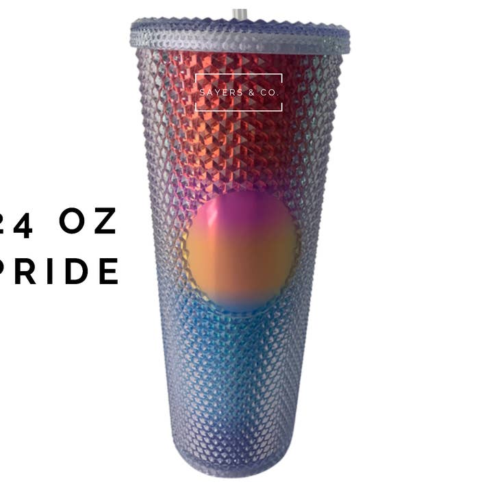 Sayers & Co. - Wholesale Insulated mug/tumbler - 24 oz Matte & Glossy Studded Screw Top Tumbler Double Walled22