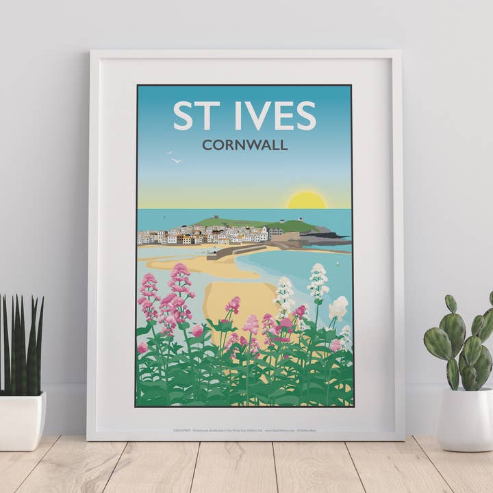 St Ives, Cornwall Av Konstnären Tabitha Mary - 11 x 14 ”Konsttryck för wholesale av Star Editions