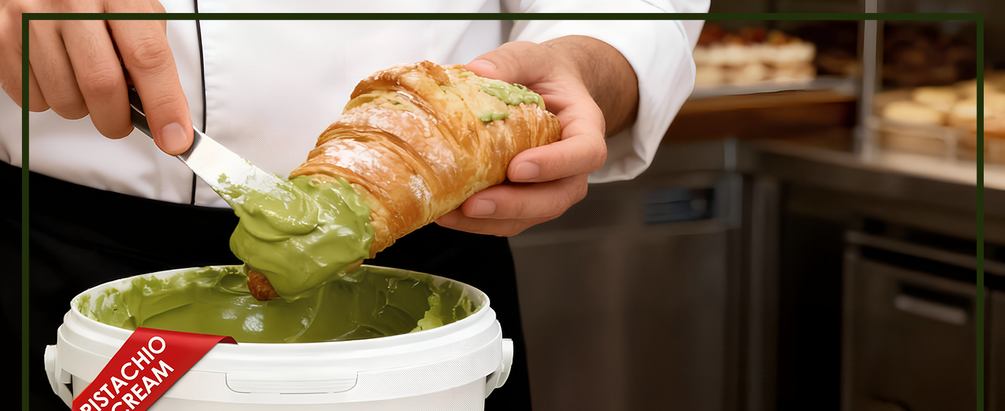 Ceres Gourmet - Vente Beurres de noix - Crème de Pistache Professionnelle pour Barres de Chocolat de Dubaï, Brownie et Crêpe ou Pâtisserie, et Applications de Desserts 1 kg / 3 kg / 5 kg13