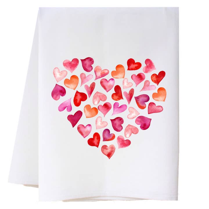 Hearts In Heart Kitchen Towel for wholesale by Cora & Pate