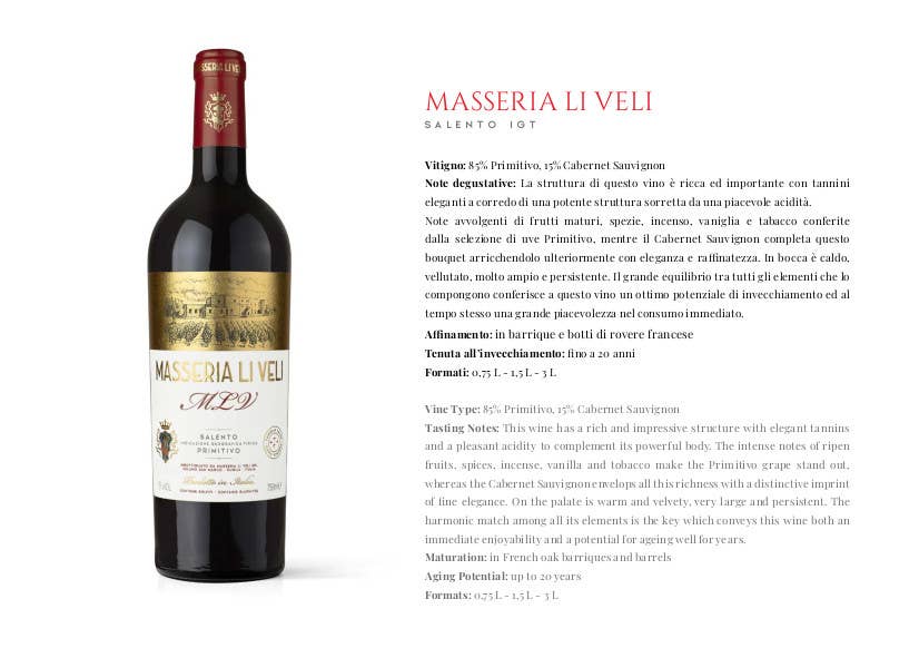Metina SAS - Wholesale Red Wine - MLV Salento IGT Masseria Li Veli Jeroboam 3 liters Wood 0