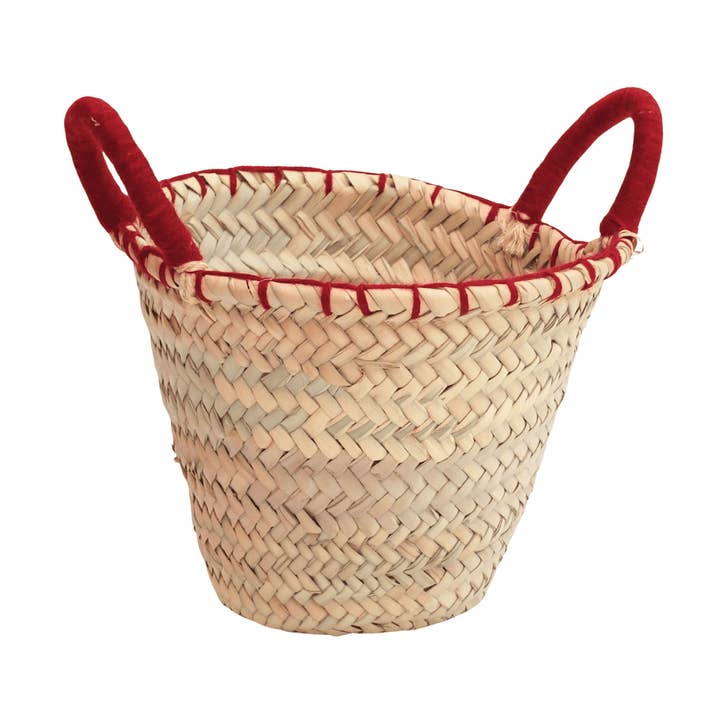Palm planter, wicker basket for wholesale by ZocoChic