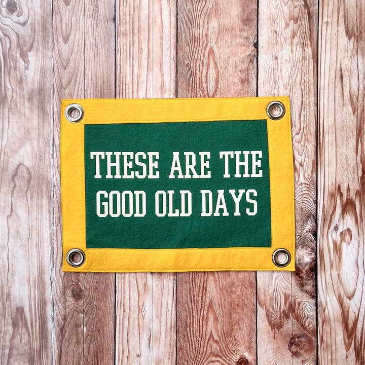 Pennant For Your Thoughts - Wholesale Banner - These Are The Good Old Days Camp Flag | Wall Hanging Banner1