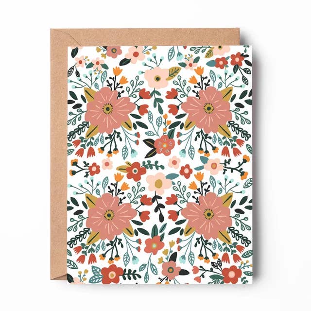Modern Florals Notecard for wholesale by S Pogas Art