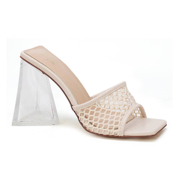 Yoki DRAYA-05 Salto transparente feminino de malha triangular por atacado de Yoki Fashion