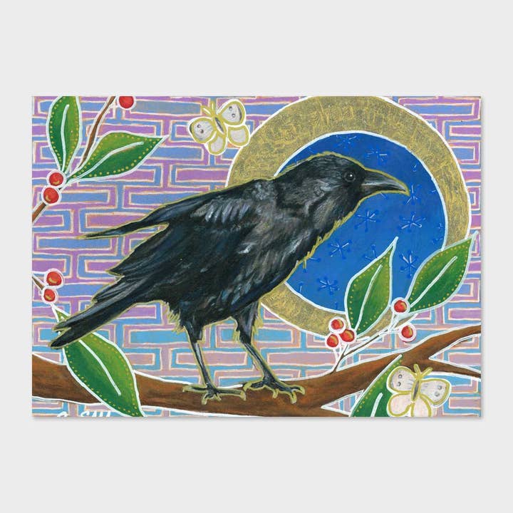 Impressão artística Curious Raven por atacado de ChromAddict