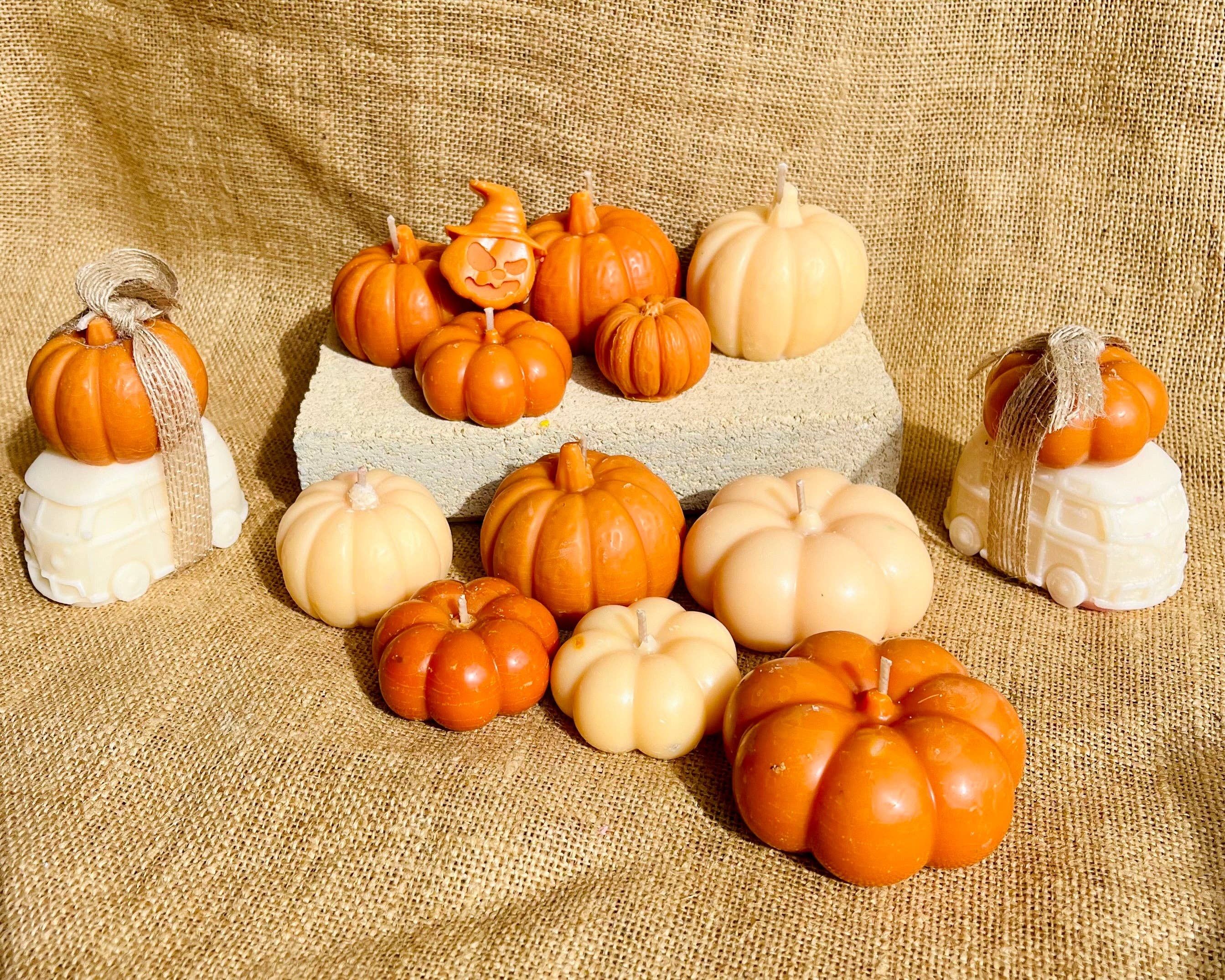 Kourage & co - Vente Bougies originales - Bougies en cire de soja en forme de citrouille6