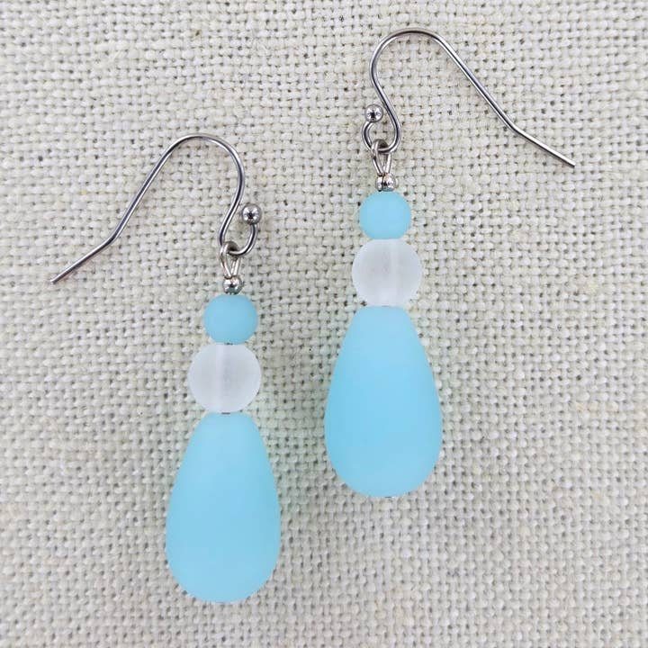 Sadie Green's Jewelry - Wholesale Dangle Earrings - Sea Glass Drop Earring 1711-SP5