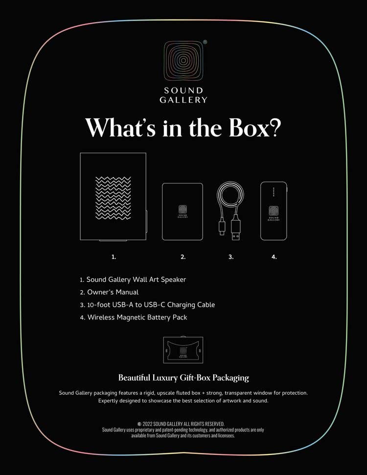 Sound Gallery - Venta al por mayor Altavoces - Altavoz de pared con Bluetooth Sound Gallery, lienzo, 48 x 327