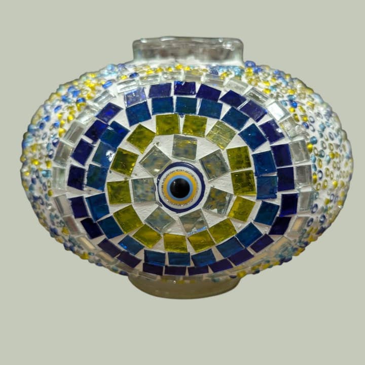 Import Corner - Wholesale Accent/Desk Lamp - Blue Eye Mosaic Lamp10
