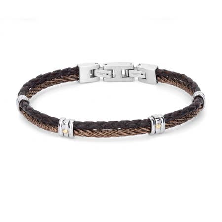 Bracelet H2on, détail 18 ct BB pour la vente par Midhaven Ltd - Tribal Steel