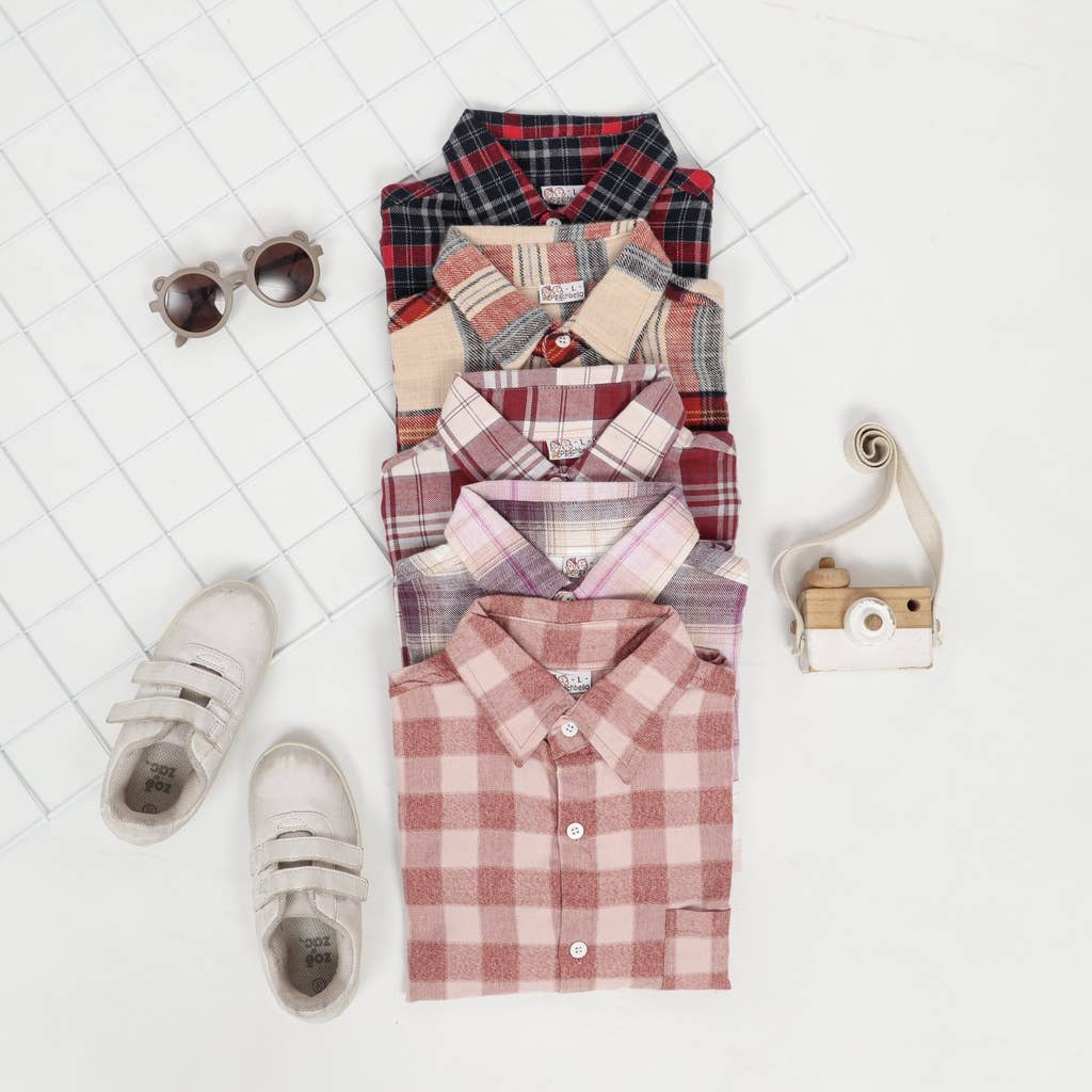 Kleine Tijntje - Wholesale Button Down Shirt - Kids - PEACHBELLO FLANEL3