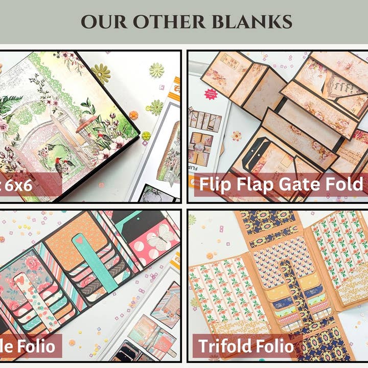 CrafTreat – Engroshandel DIY-hobbysæt – CrafTreat Udvidende Folio DIY Scrapbog Skabeloner 1 sæt Kraft6