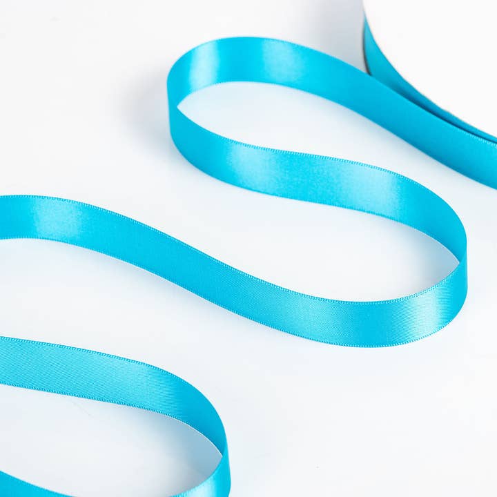 Little Ribbon Shop - Wholesale Ribbon - Gift Wrapping - Turquoise 218 Double Faced Satin Ribbon 100-Yard Roll1