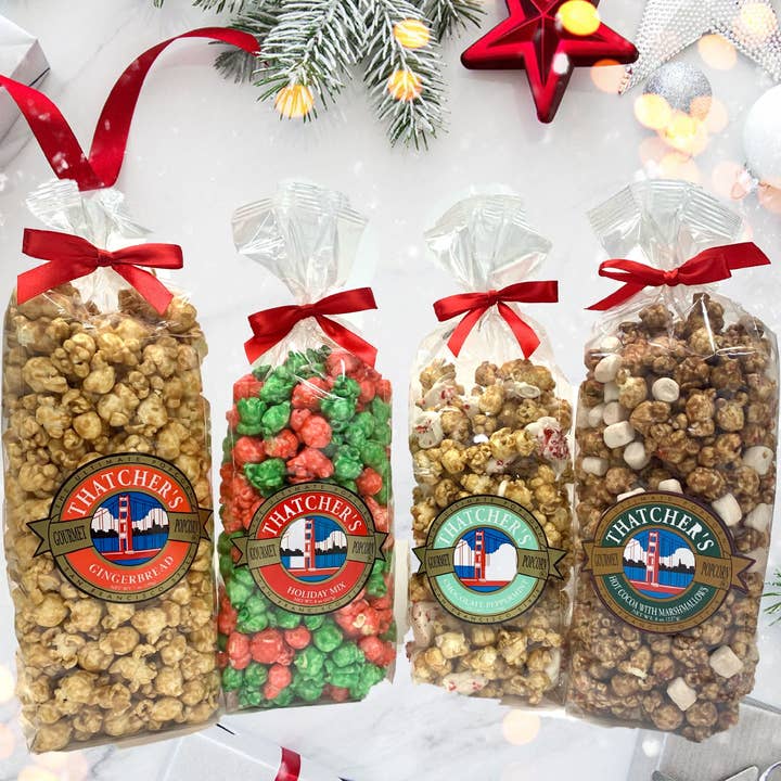 Thatcher's Gourmet Popcorn - Wholesale Popcorn - 8 oz Hot Cocoa Marshmallows Gourmet Popcorn1