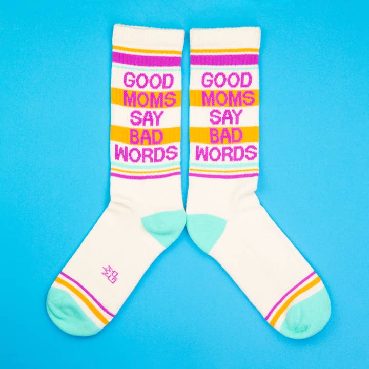 Gumball Poodle - Wholesale Socks - Unisex - Good Moms Say Bad Words Gym Crew Socks