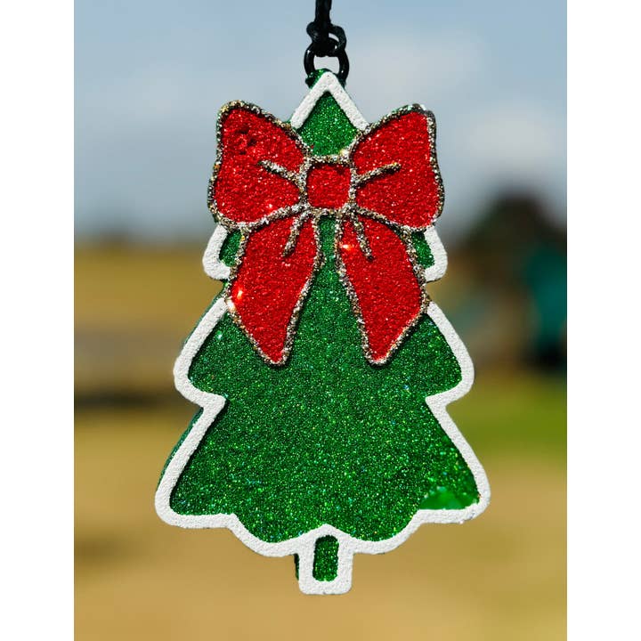 Christmas Tree with Bow Car Freshie/Car Scent/Car Decor for wholesale by Scent Story Freshies