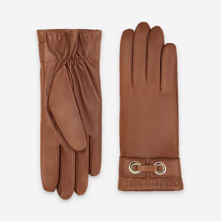 Glove Story – wholesale Gloves – Women's – Lamb leather gloves - 100% cashmere - 21556CA