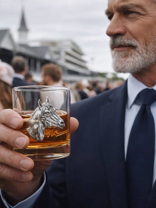 Tête de cheval en argent double à l'ancienne pour la vente par The Queens' Jewels®