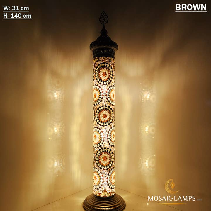 Mosaic Lamps - Wholesale Floor Lamp - W 15cm Cylinder Mosaic Floor Lamp, Turkish, Moroccan Authent3