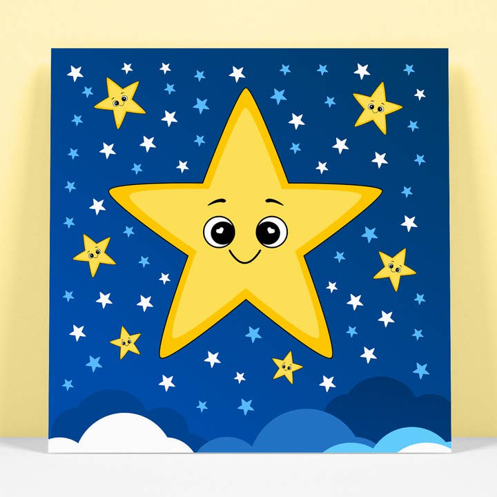 Happy Birthday - Star Light, Star Bright Card for wholesale by RoleyOleyMoley