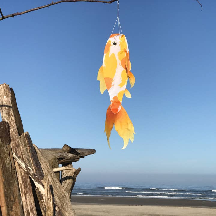 In the Breeze, LLC. - Wholesale Flag - Realistic Yellow Koi 30" Fish Windsock