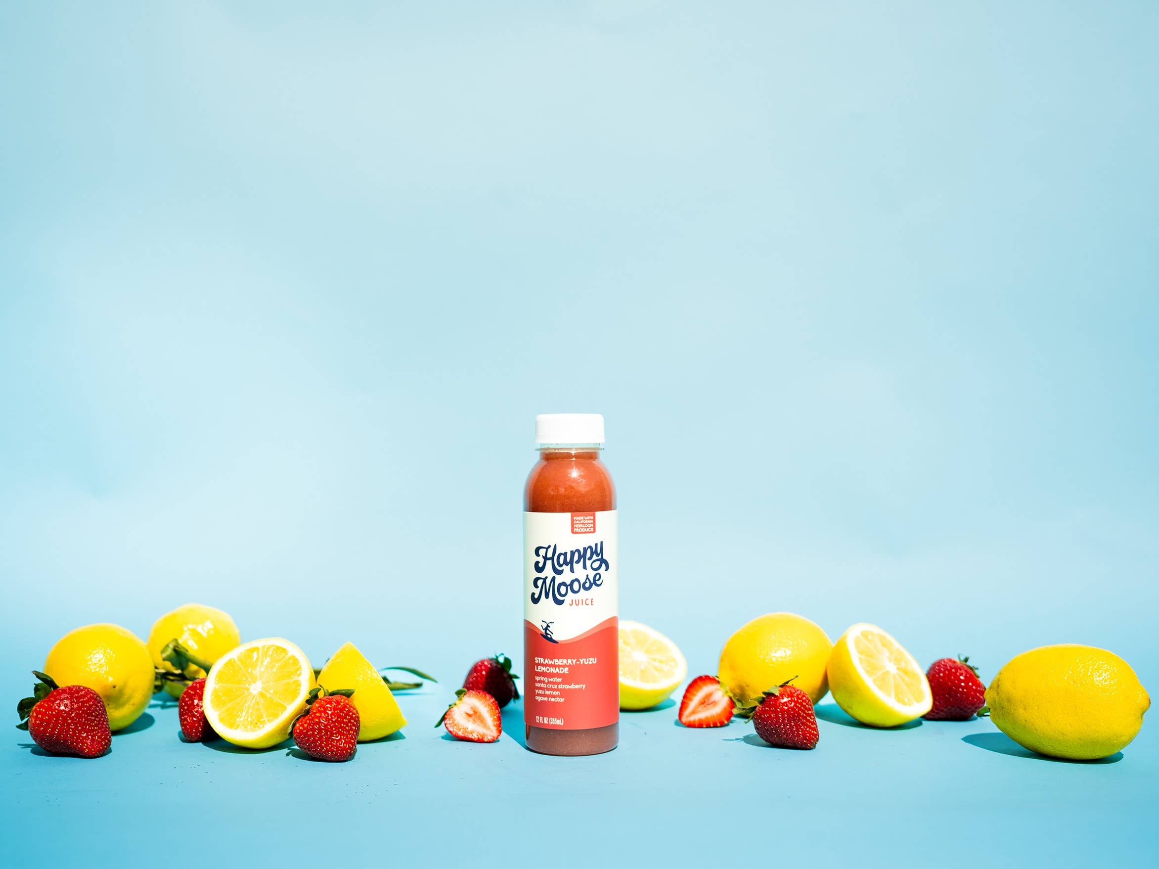 Happy Moose Juice - Wholesale Fruit Juice - NEW - Strawberry Yuzu Lemonade - Organic Cold-Press Juice3