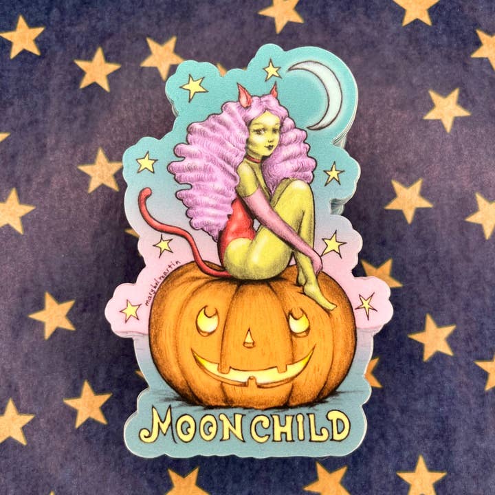 Moonchild - Vinyl Sticker By Marybel Martin for wholesale by Marybel Martin