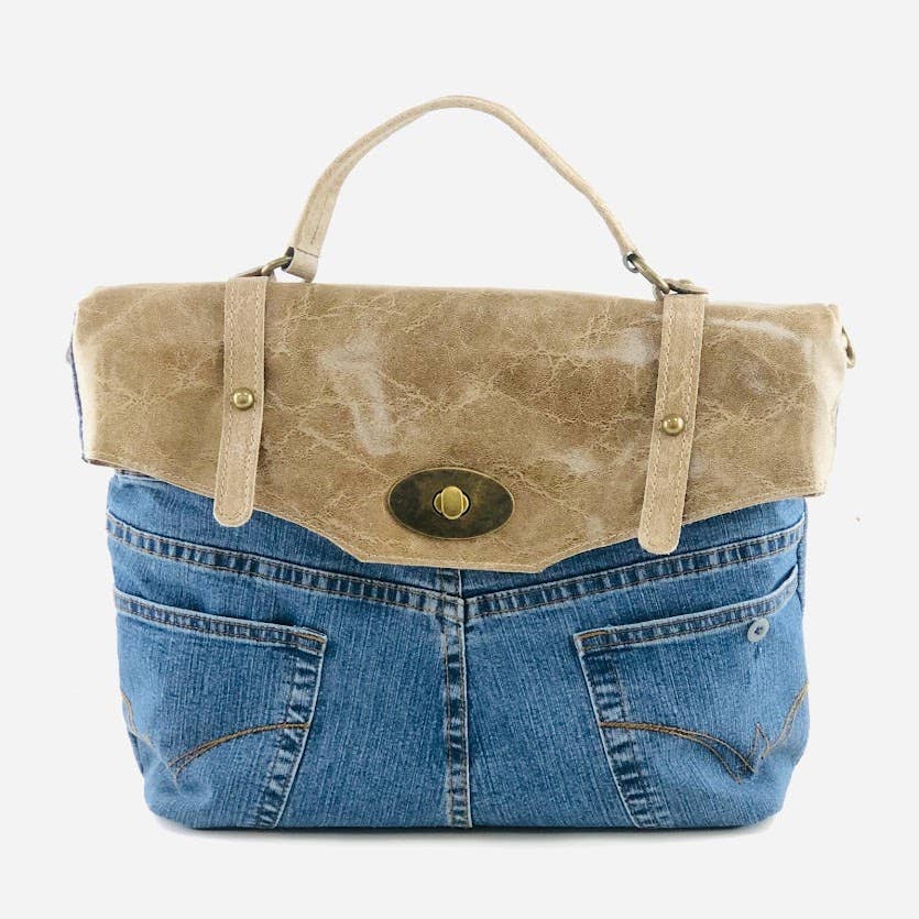 MILANO AMOUR - Wholesale Top Handle Bag - Women's - POSTINA LEONARDO VINTAGE DENIM PATTA SHINYLAMB COVER16