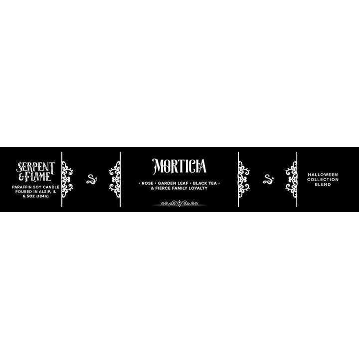 Serpent & Flame Candle Co. - Wholesale Travel Candles - Morticia Candle, Rose Garden Black Tea1