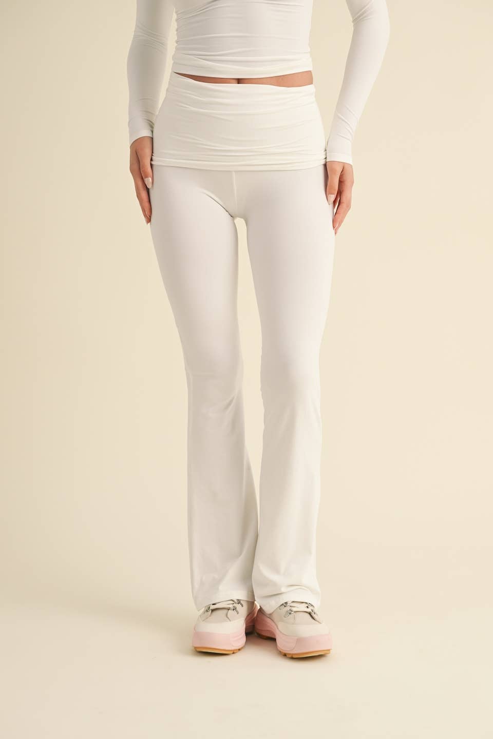 KIMBERLY C - Wholesale Pants - Women's - Soft Knit Foldover Flare Pants49